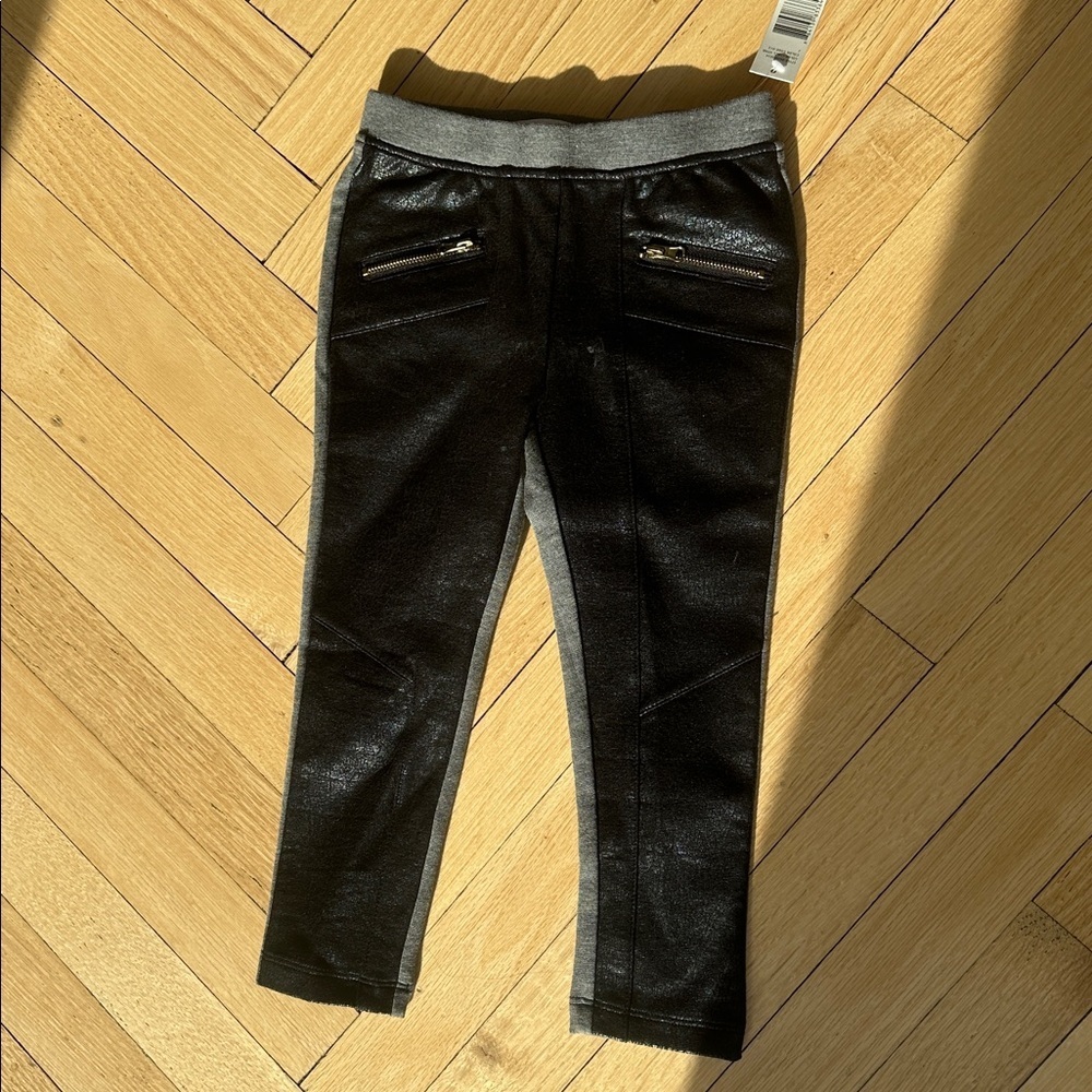 NWT Girls Faux Leather Leggings